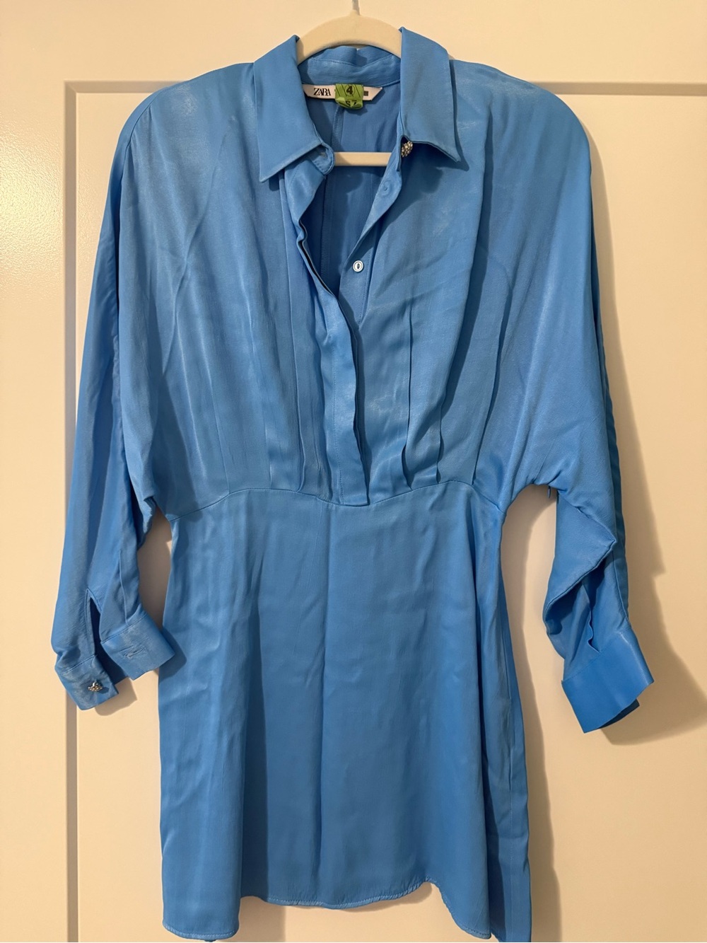 Zara Light Blue Mini Dress Shirt